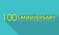 100 years anniversary template. 100 years celebration and congratulation design element. Vector illustration